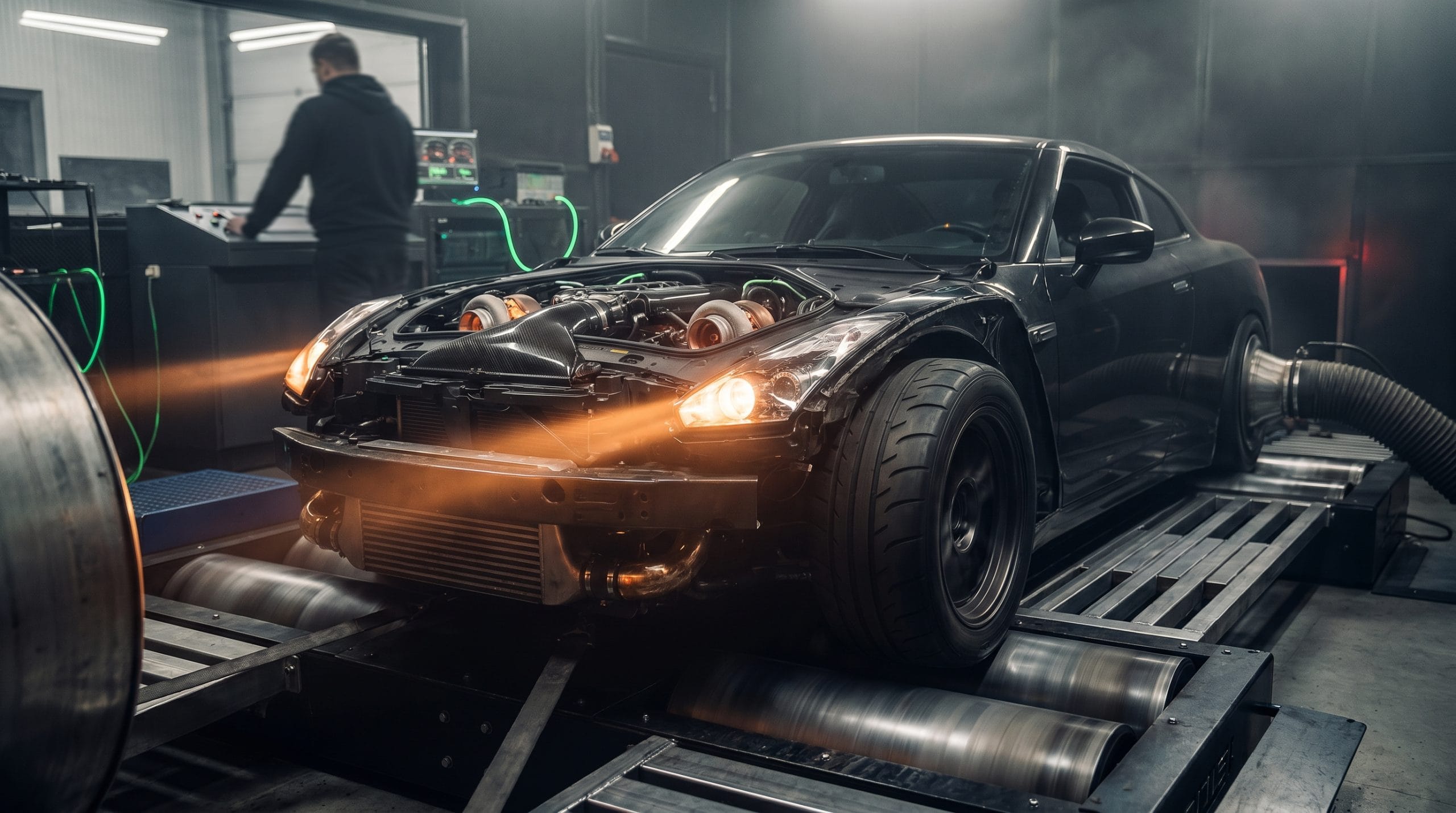 Coche premium en banco dyno EcuRemapPro Palma de Mallorca